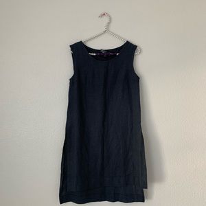 Sand Snow XS Gray 100 Linen Dress Lagenlook